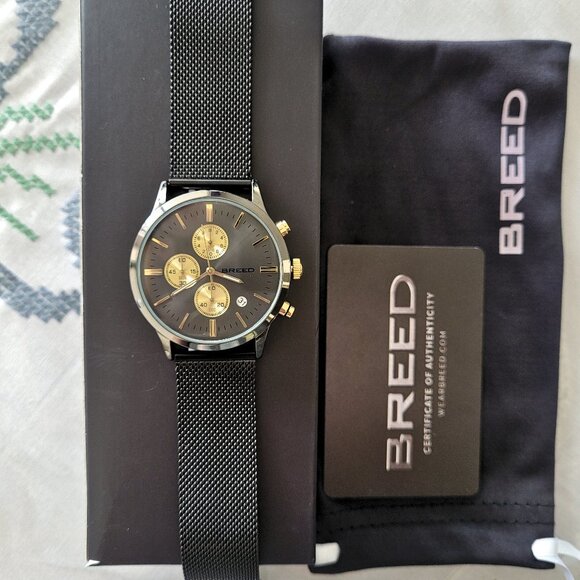 Breed Men's Espinosa Chronograph Mesh Bracelet Watch - Picture 1 of 7